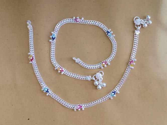 Elegant Silver Payal for Women