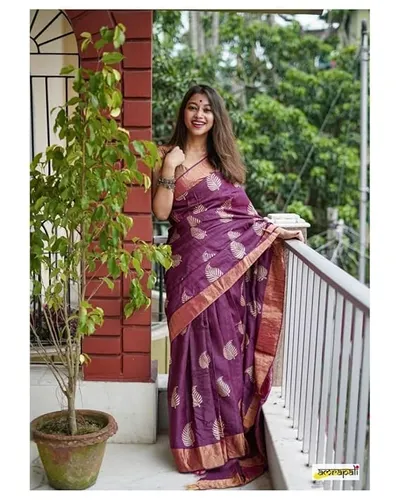 Exquisite Tussar Silk Saree with Luxurious Zari Border, Rich Pallu, and Blouse Piece