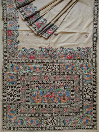 Handwoven Gheecha Silk Saree with Rich Texture 