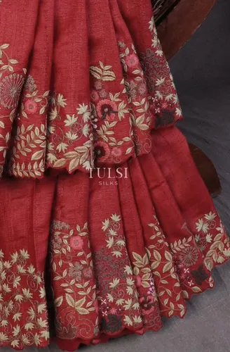 Exquisite Full Body Embroidered Tussar Munga Silk with Fine Detailing