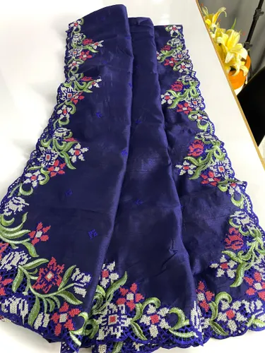 Embroidery Pure Tussar Silk Saree