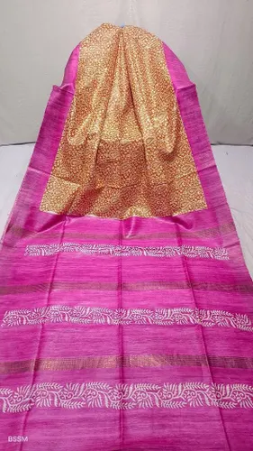 Elegant Gheecha Silk Saree with Designer Zari Finish