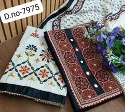 Traditional Ajrakh Print & Handwork Cotton Salwar