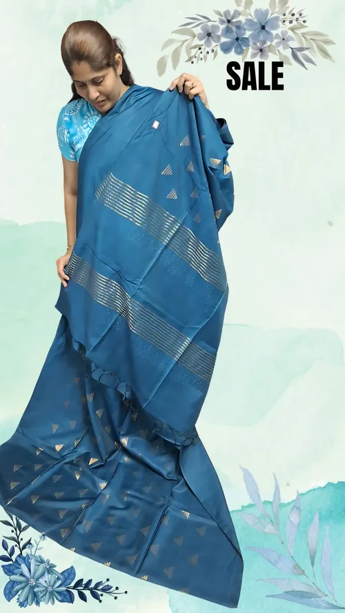 Traditional Katan Silk Saree with Blouse Piece