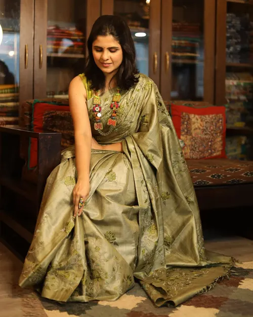 Handloom Pure Desi Tusser Silk Saree