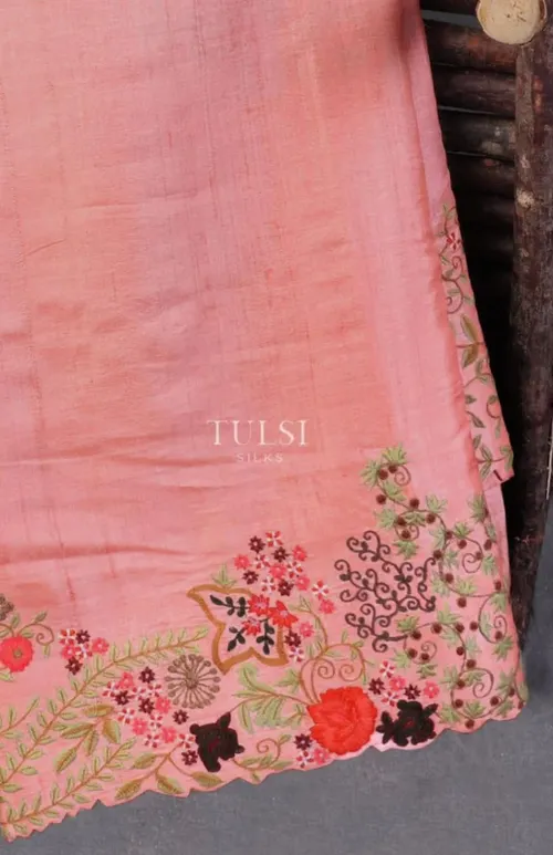 Handcrafted Elegance: Full Embroidered Tussar Munga Silk
