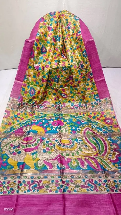 Designer Gheecha Silk Saree with Zari Border