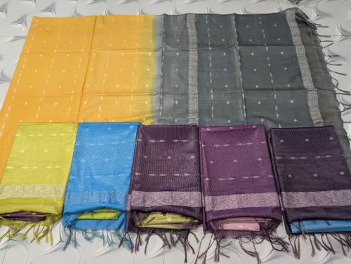  Elegant Indigo Printed Premium Katan Silk Saree