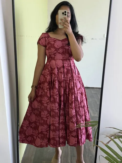 green emerald velvet dress Miracle Cotton Floral Square Neck Maxi Dress