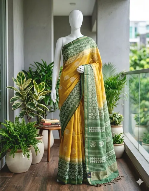 Premium Tissue Kota Style Bhagalpuri Saree
