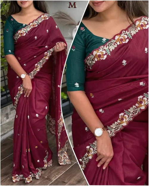 Elegant Visca Slub Silk With Soft Texture and Premium Saree