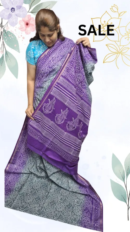 Handloom Dual Tone Silk Saree