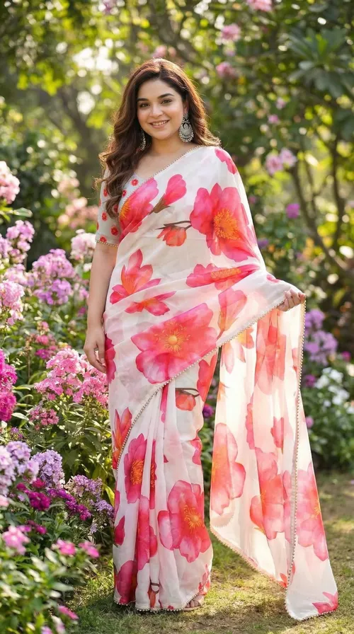 Pearl Grace Digital Georgette Saree