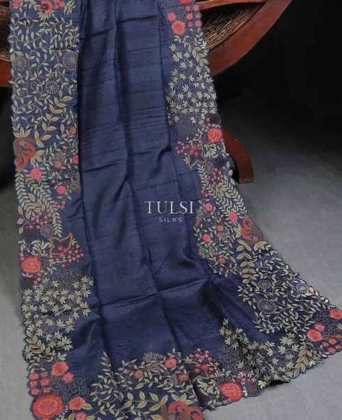 Exquisite Full Body Embroidered Tussar Munga Silk with Fine Detailing