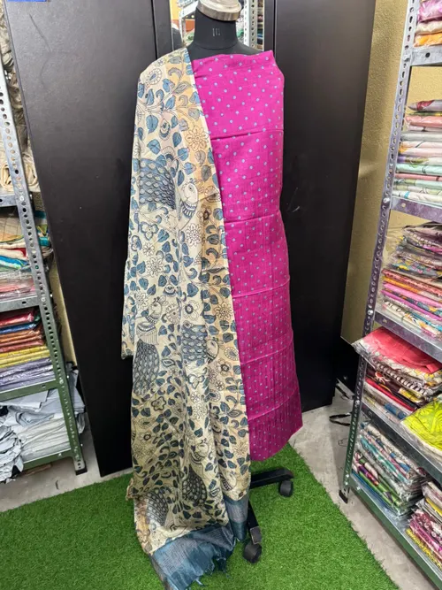  Whispering Weaves Tussar Top & Duppatta