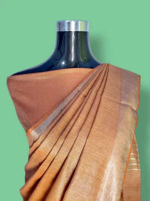 Luxe Tissue Viscose Saree with Intricate Thread & Zari Embroidery