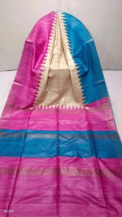 Elegant Gheecha Silk Saree with Designer Zari Finish