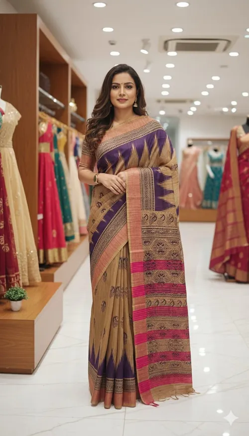 Soft Banswada Kota Saree with Zari Border – Beautiful Hand-Printed Traditional Design Saree