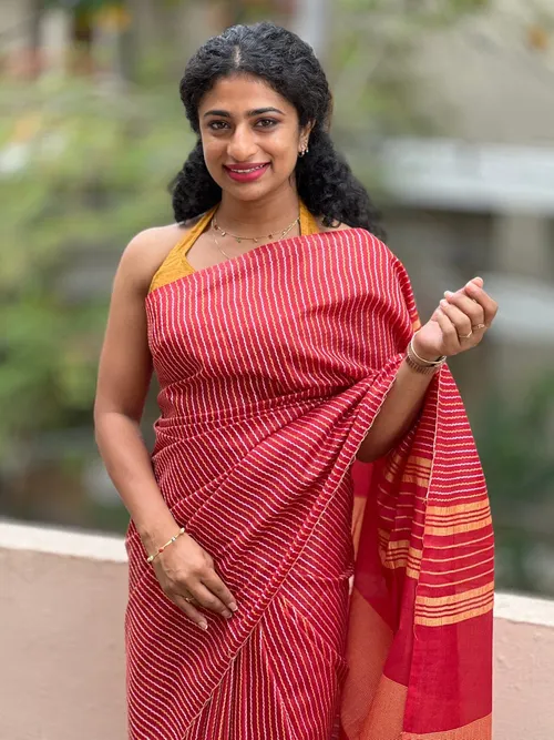 Elegant Kota Silk Saree with Bold Zig Zag Print