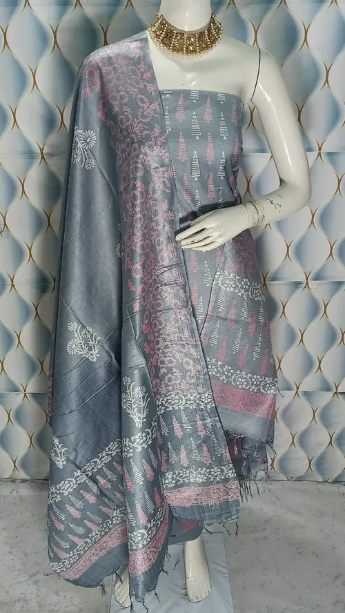 Timeless Grace – Pure Katan Staple Silk Full Suit Set