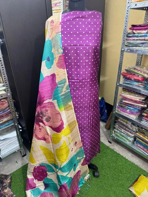 PURE HANDLOOM TUSSAR DESIGNER MATERIALS