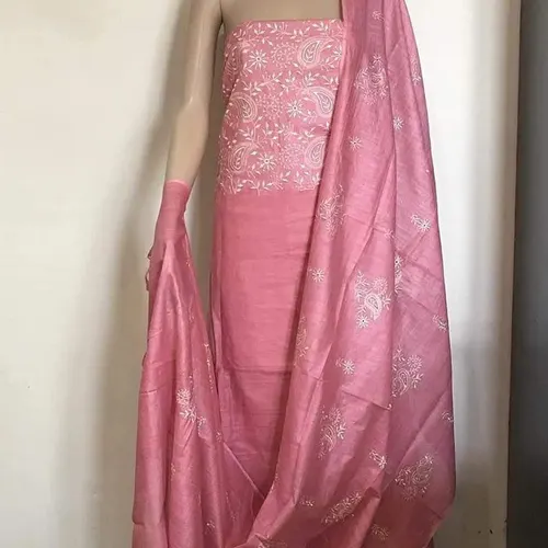 Classic Linen Embroidered Dress Material