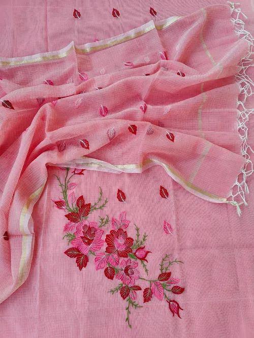  Royal Kota Doria Embroidered Suit Set