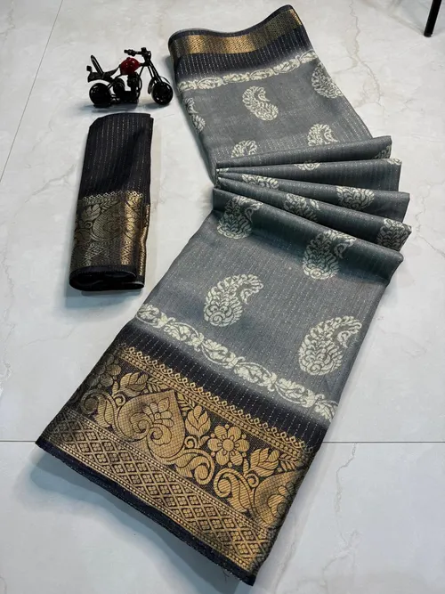 Rekko Silk Jacuard Border Saree With Blouse