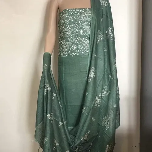 Classic Linen Embroidered Dress Material