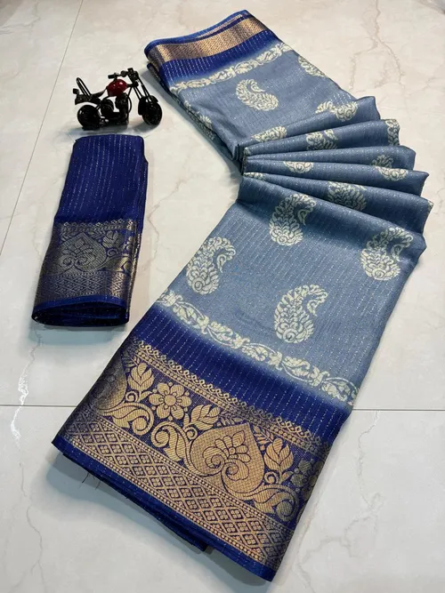 Rekko Silk Jacuard Border Saree With Blouse