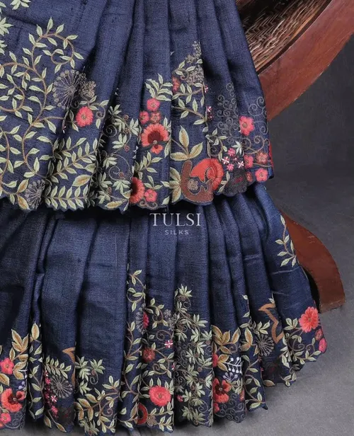 Exquisite Full Body Embroidered Tussar Munga Silk with Fine Detailing