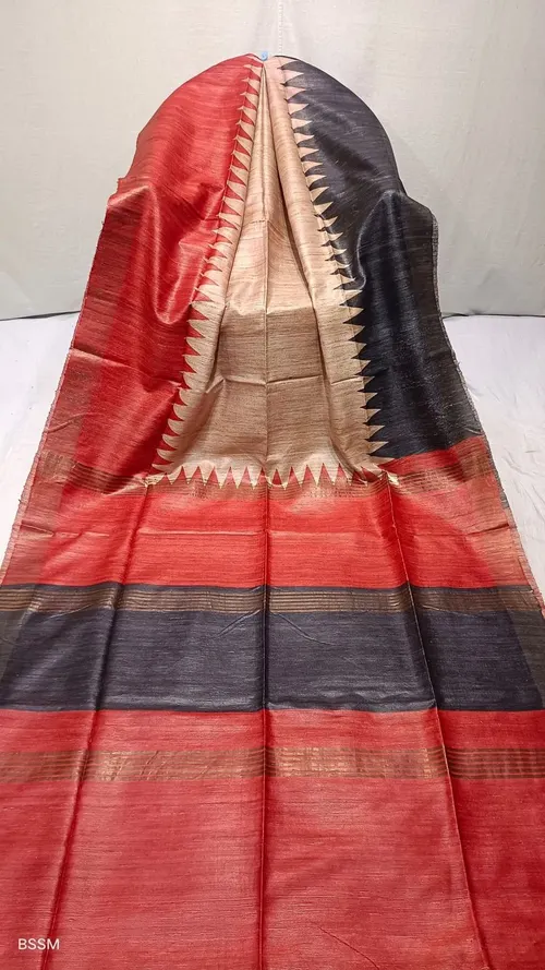 Elegant Gheecha Silk Saree with Designer Zari Finish