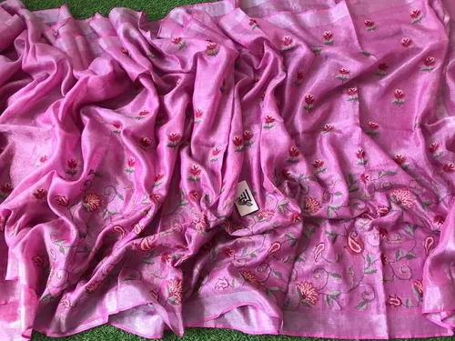 Pure Linen by Linen Stripes Pallu Saree