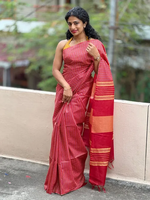 Elegant Kota Silk Saree with Bold Zig Zag Print