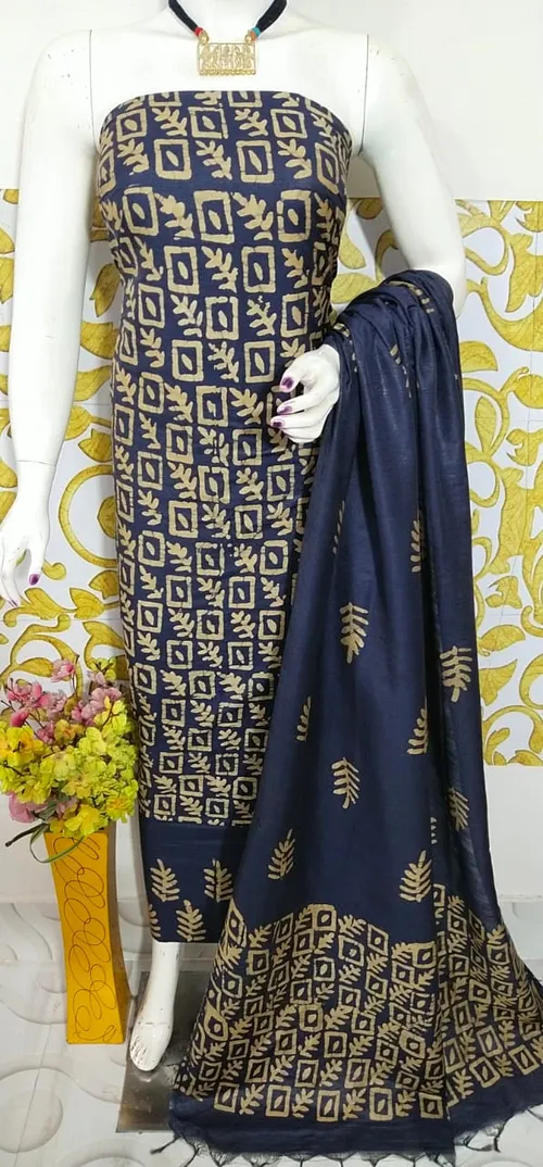 Elegant Katan Salab Batik Suit – Handcrafted Ethnic Ensemble