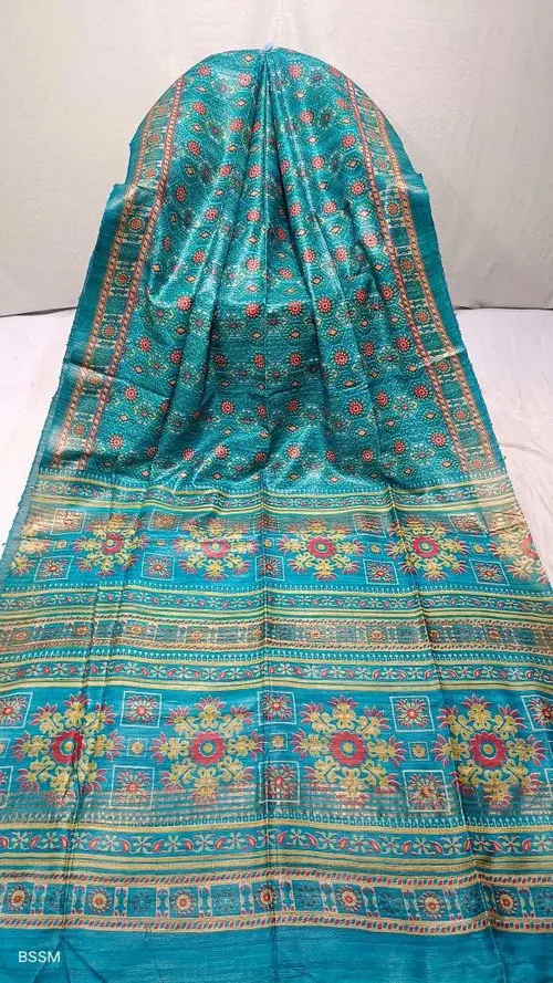 Designer Gheecha Silk Saree with Zari Border
