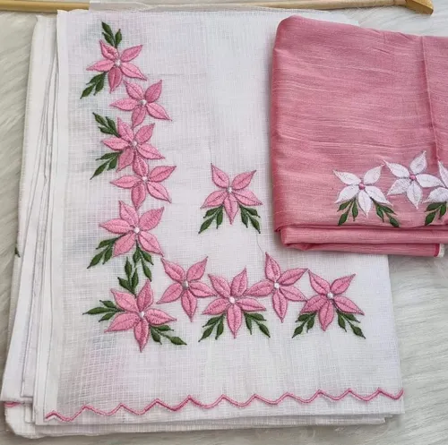  Elegant Kota Doria Saree with Blouse Piece