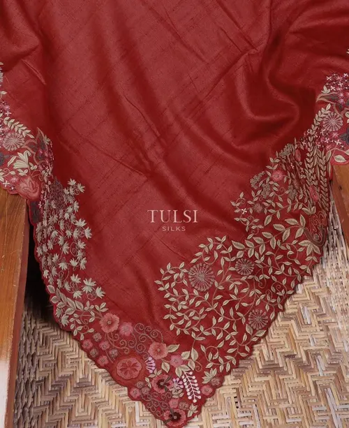 Exquisite Full Body Embroidered Tussar Munga Silk with Fine Detailing