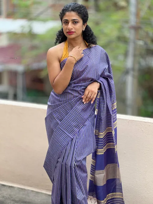 Elegant Kota Silk Saree with Bold Zig Zag Print