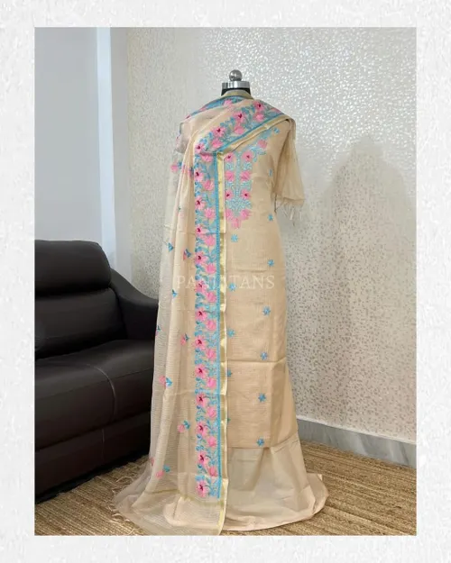 Elegant Kota Doria Embroidery Suit Set 