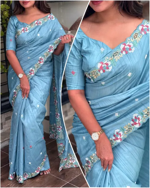 Elegant Visca Slub Silk With Soft Texture and Premium Saree