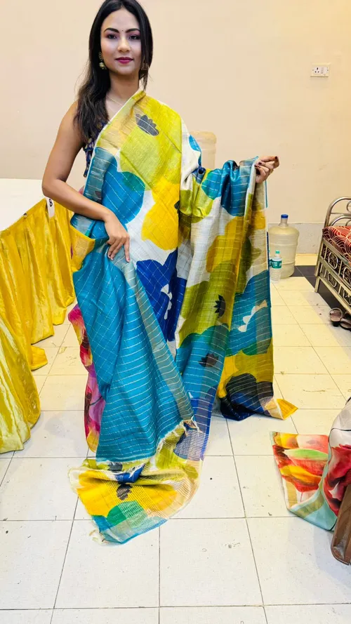 Pure Handloom Tussar Silk Sarees 