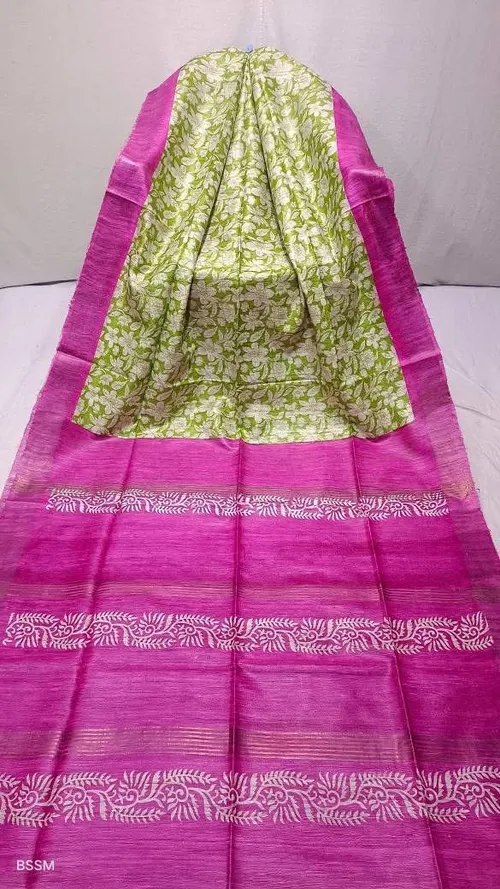 Elegant Gheecha Silk Saree with Designer Zari Finish