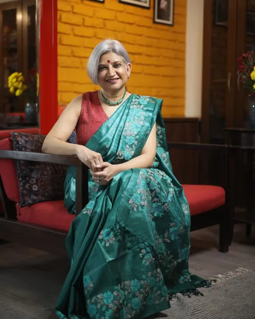  Handloom Pure Desi Tusser Silk Saree