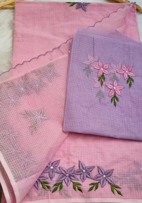  Elegant Kota Doria Saree with Blouse Piece