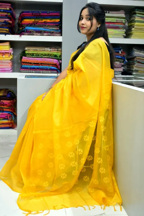 Regal Cutwork Semi Tassar Saree