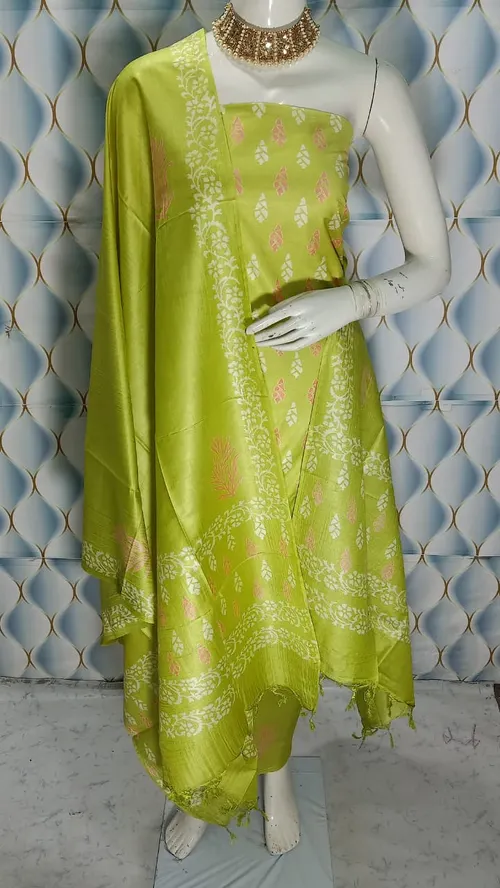 Banarasi Katan Staple Silk Full Suit – Woven Elegance from the Looms
