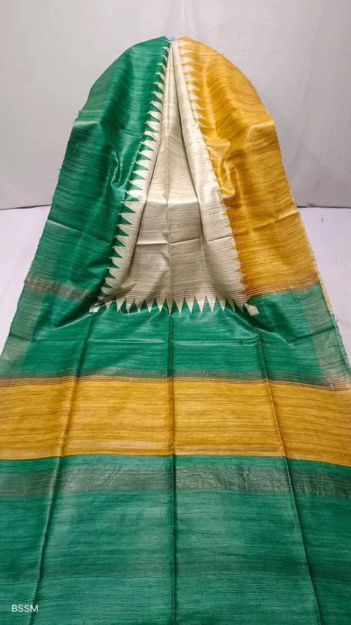 Elegant Gheecha Silk Saree with Designer Zari Finish