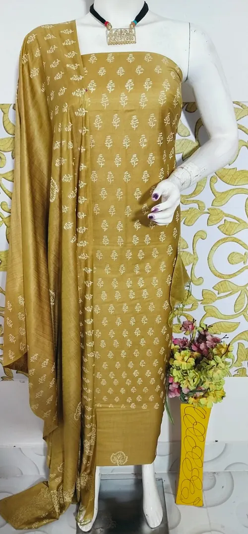 Elegant Katan Salab Hand Block Print Suit – Pure Cotton Elegance