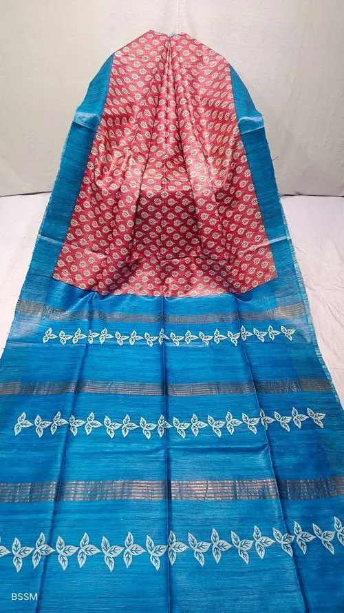 Elegant Gheecha Silk Saree with Designer Zari Finish